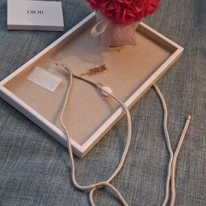 Dior Gold / Cream Cell Phone Strap/Ring.GWP